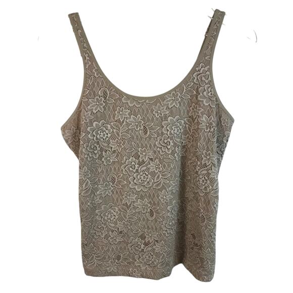 Chico’s Tan Lace Tank Top Size Medium - Picture 1 of 7